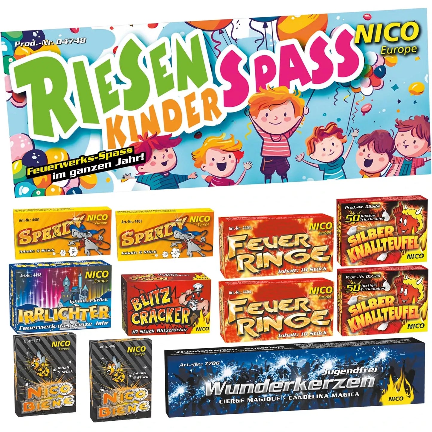 Riesen-Kinderspass, 11-tlg. Sortiment