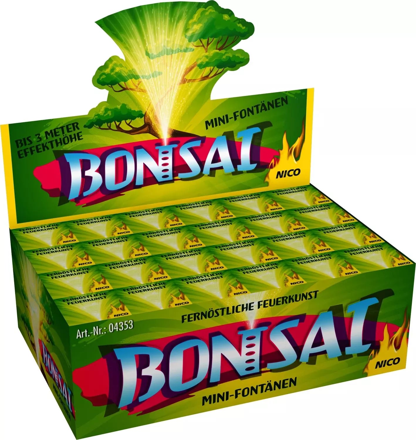Bonsai Minifontänen Display (24 Stück)
