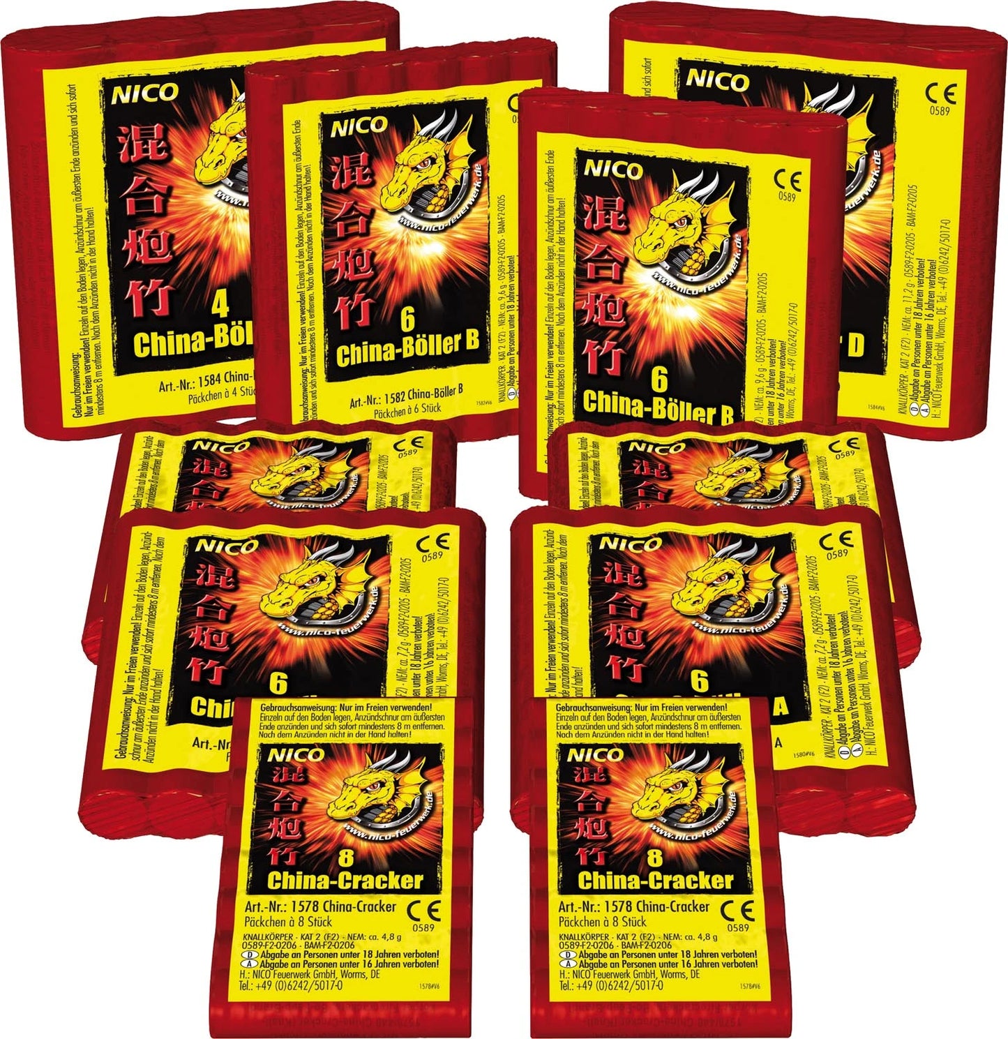 Pyro-Pack Böller-Sortiment (60 Stück)