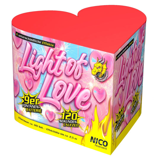 Neuheit 2026 - Light of Love, 9er-Fontänenbatterie