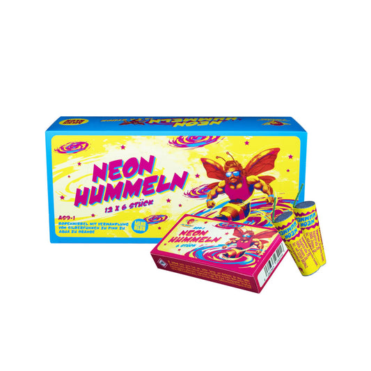 Neon Hummeln Display (12x6 Stück)