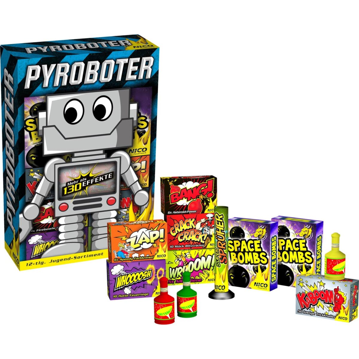 Pyroboter, 12-tlg. Sortiment