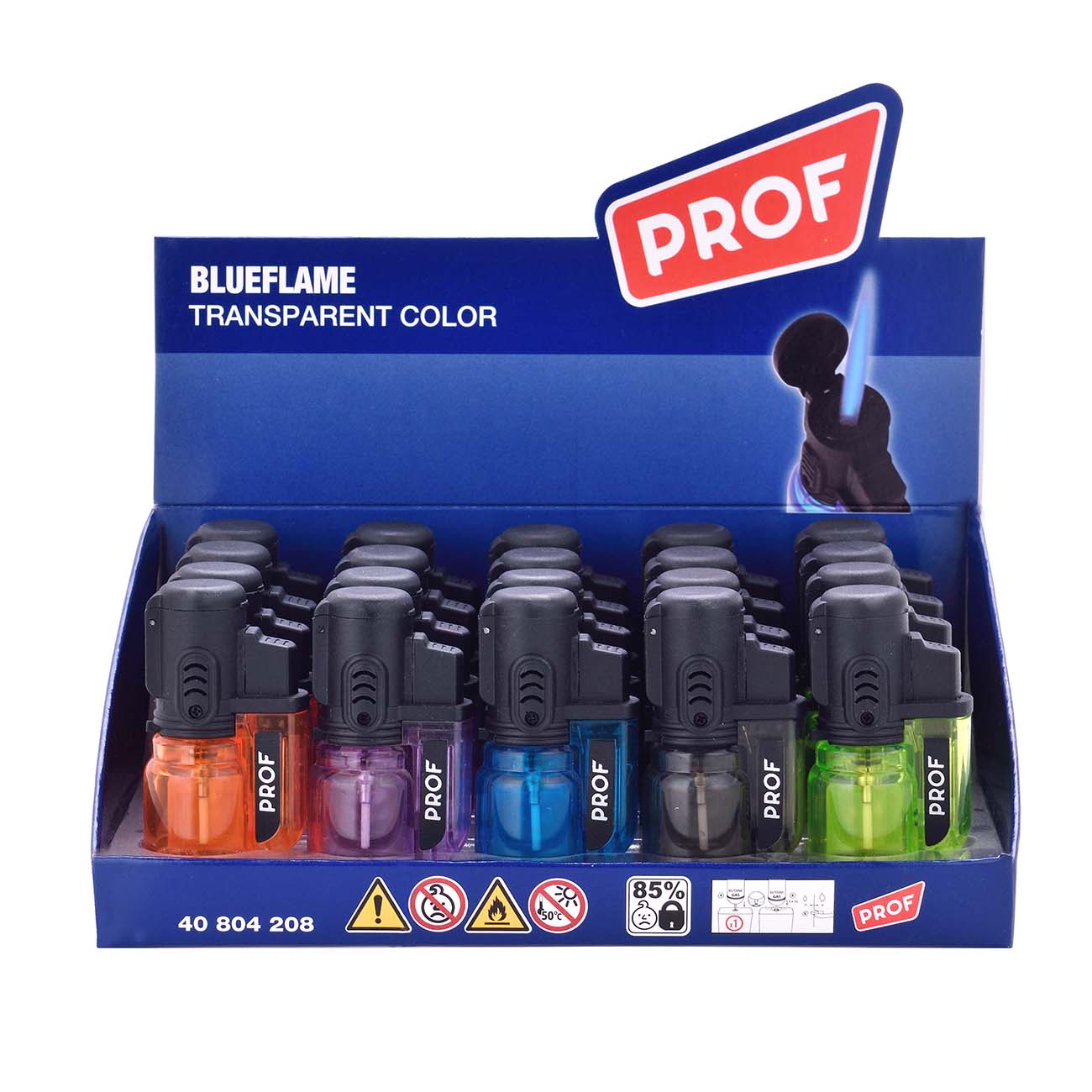 PROF Blueflame Transparent Feuerzeug